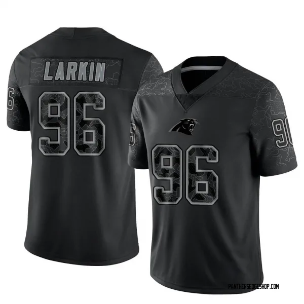 Men's Austin Larkin Carolina Panthers Limited Black Reflective Jersey