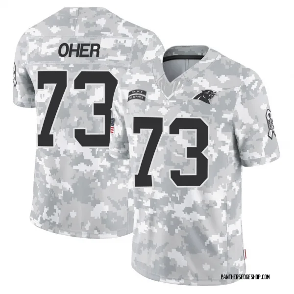 Men's Michael Oher Carolina Panthers Limited Arctic Camo 2024 Salute to Service Jersey
