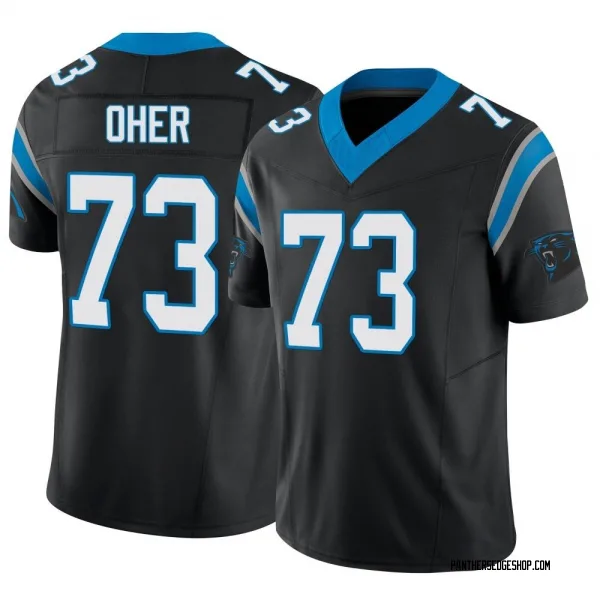 Men's Michael Oher Carolina Panthers Limited Black Vapor F.U.S.E. Jersey