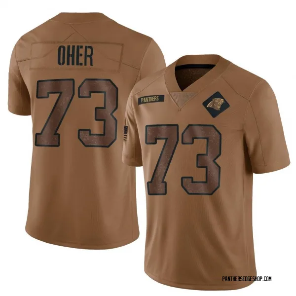Youth Michael Oher Carolina Panthers Limited Brown 2023 Salute To Service Jersey