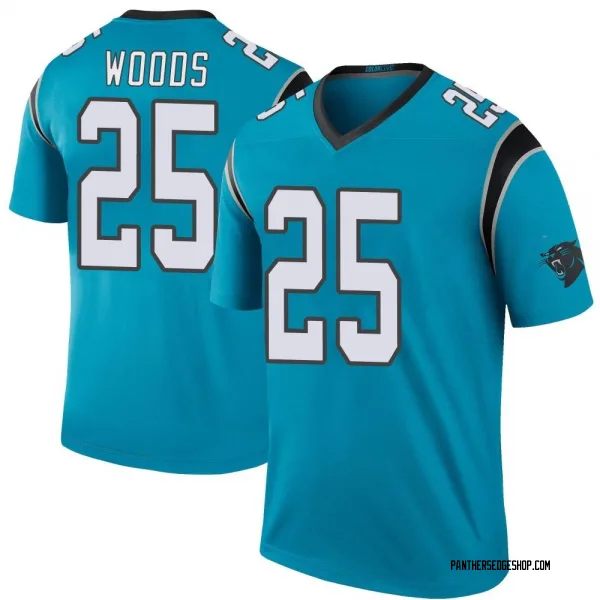 Youth Xavier Woods Carolina Panthers Legend Blue Color Rush Jersey